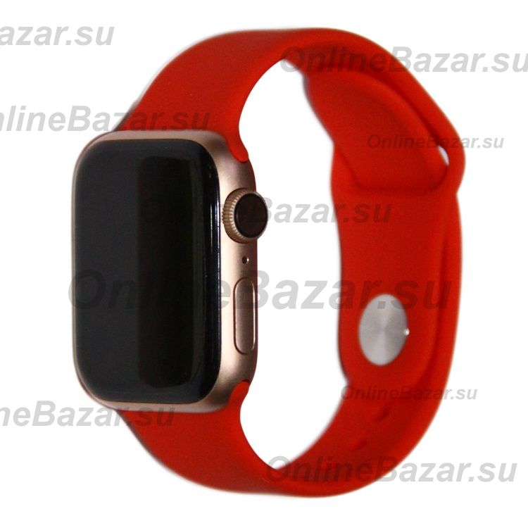Ремешки для Apple Watch Series 2 (38 mm) Sport Band силиконовый (размер L) <светло-красный> ― OnlineBazar.su