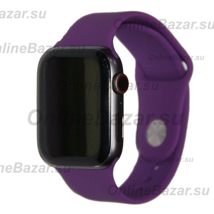 Ремешки для Apple Watch Series 7 (45 mm) Sport Band силиконовый (размер L) <пурпурный> ― OnlineBazar.su