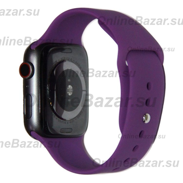 Ремешки для Apple Watch Series 7 (45 mm) Sport Band силиконовый (размер L) <пурпурный> ― OnlineBazar.su