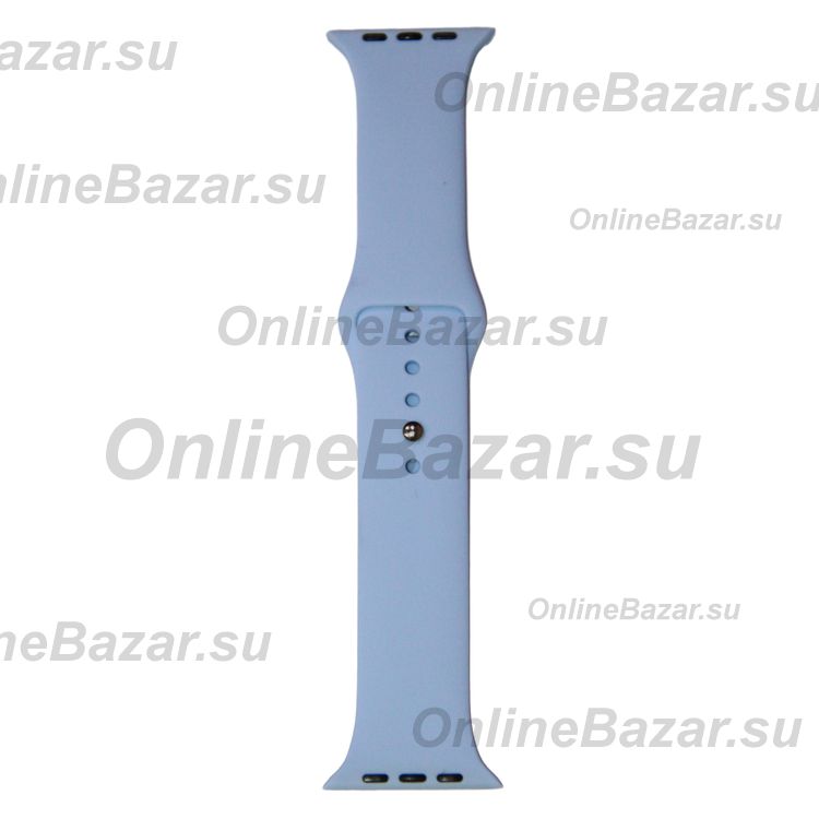 Ремешки для Apple Watch SE (44 mm) Sport Band силиконовый (размер L) <небесно-голубой> ― OnlineBazar.su