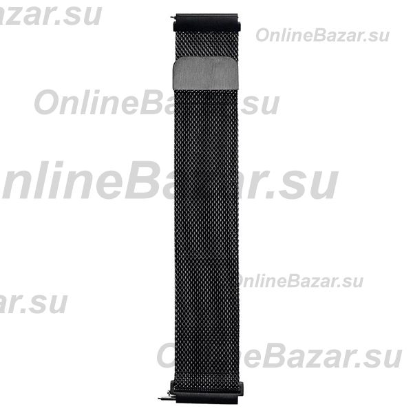 Ремешок для Samsung SM-R760 (Galaxy Gear S3 Frontier) металлический, сетчатый <черный> ― OnlineBazar.su