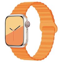 Ремешок для Apple Watch Series 3 (38 mm) силиконовый на магните №3 <оранжевый> ― OnlineBazar.su