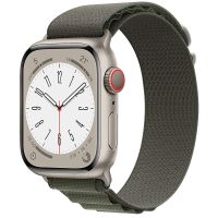 Ремешок для Apple Watch Series 2 (38 mm) Alpine Loop текстиль <черно-зеленый> ― OnlineBazar.su