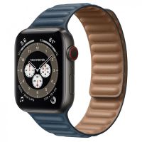 Ремешок для Apple Watch Series 8 (45 mm) силиконовый на магните №2 <синий> ― OnlineBazar.su