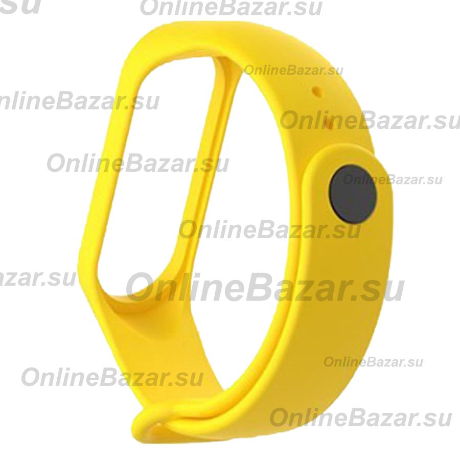 Ремешок для Xiaomi Mi Band 3 силиконовый <желтый> ― OnlineBazar.su
