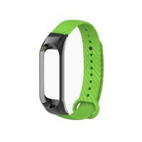 Ремешок для Xiaomi Mi Band 4 силиконовый карбон <зеленый> ― OnlineBazar.su