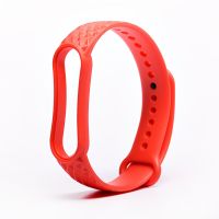 Ремешок для Xiaomi Mi Band 5 ребристый <красный> ― OnlineBazar.su