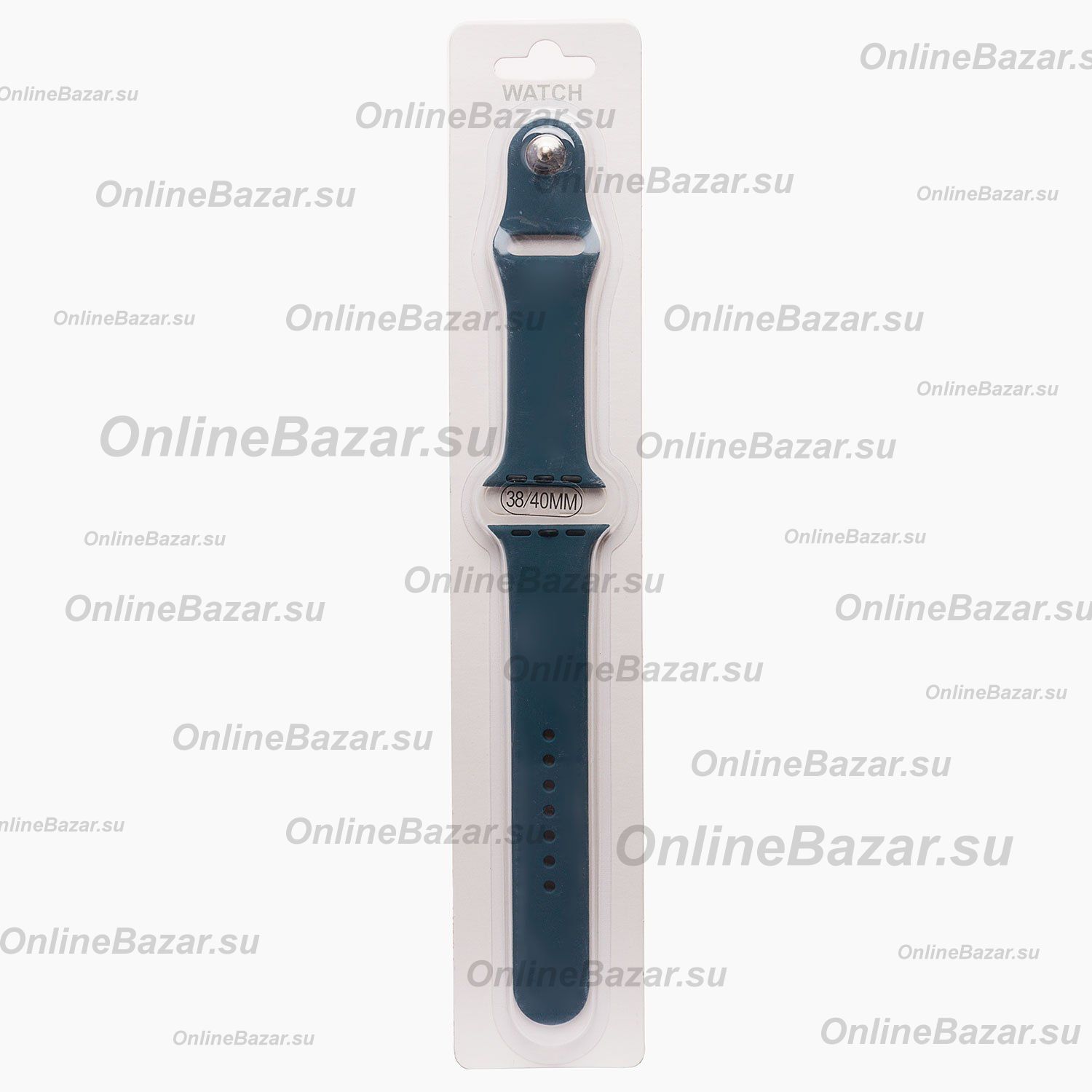 Ремешки для Apple Watch SE (40 mm) Sport Band силиконовый (размер L) <темно-синий> ― OnlineBazar.su