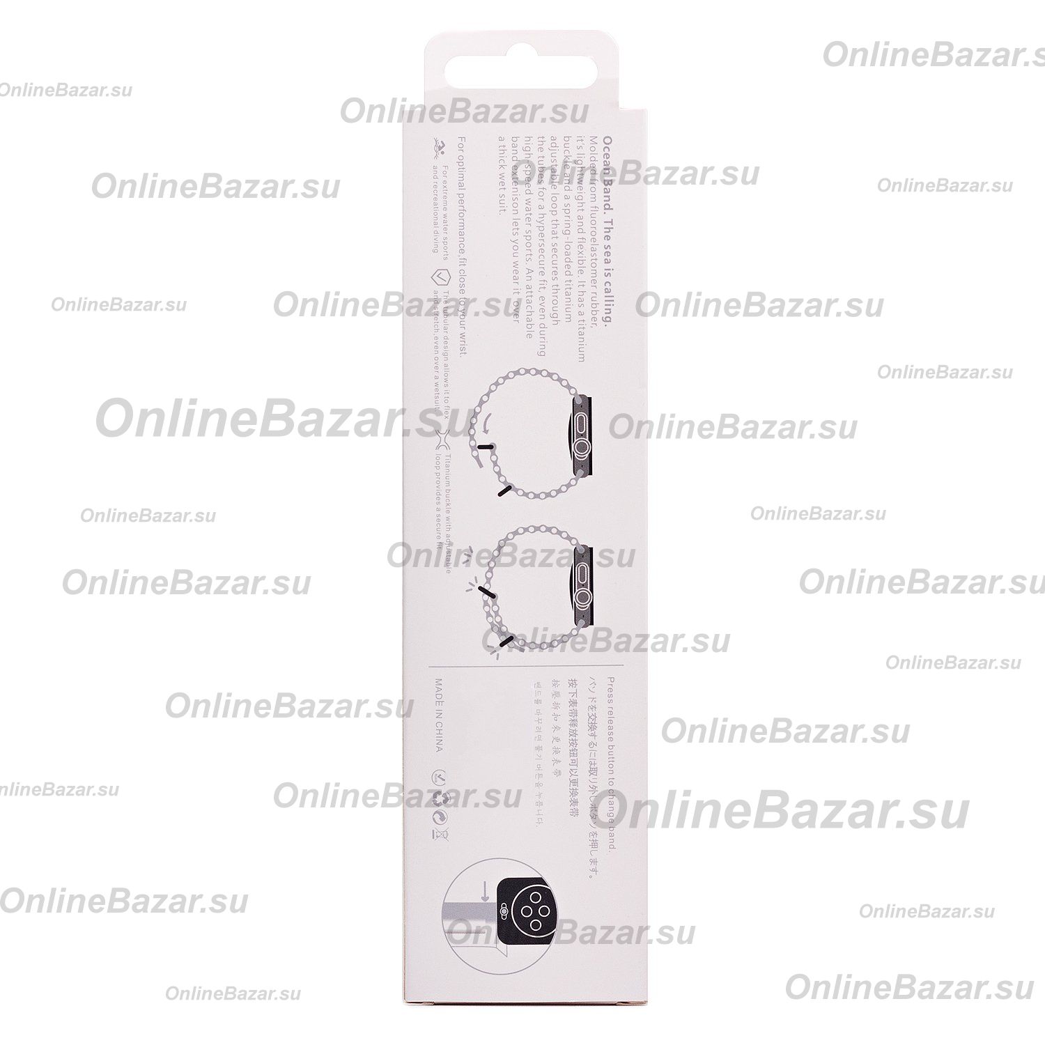 Ремешки для Apple Watch Series 7 (45 mm) Ocean Band силиконовый <красный> ― OnlineBazar.su