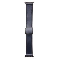 Ремешок для Apple Watch Series 6 (40 mm) Square buckle экокожа <темно-синий> ― OnlineBazar.su