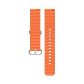 Ремешок для часов силиконовый универсальный Ocean Band 22 мм <оранжевый>