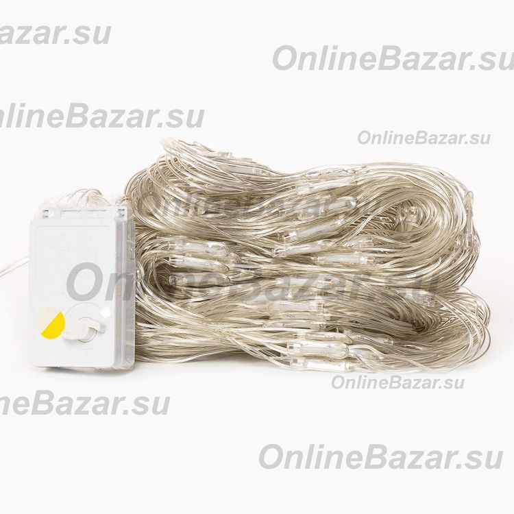 Светодиодная гирлянда сеть (300x150 см, 320диодов) <тепло-белый> ― OnlineBazar.su