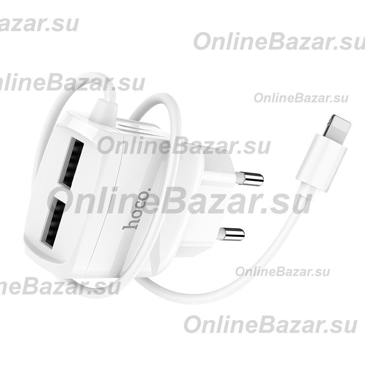 Сетевое зарядное устройство для Apple iPod Nano 7G Hoco C59A <белый> ― OnlineBazar.su