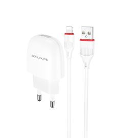 Сетевое зарядное устройство для Apple iPod Nano 7G Borofone BA49A < белый>