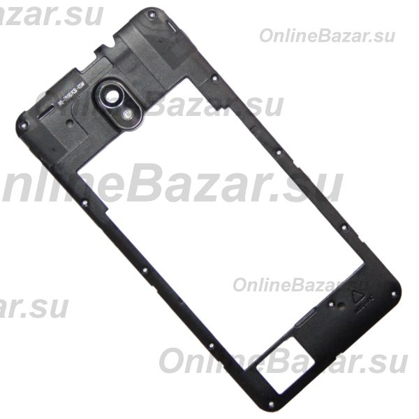 Средняя часть корпуса для DEXP Ixion ES550 Soul 3 Pro в сборе с антеннами и стеклом камеры <черный> (оригинал) ― OnlineBazar.su