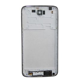 Средняя часть корпуса для Prestigio MultiPhone 3501 DUO в сборе со стеклом камеры, антеннами и динамиком <белый> (оригинал)