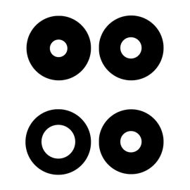 Стекло камеры для Xiaomi Redmi Note 14 Pro (комплект 4 шт.) <черный>