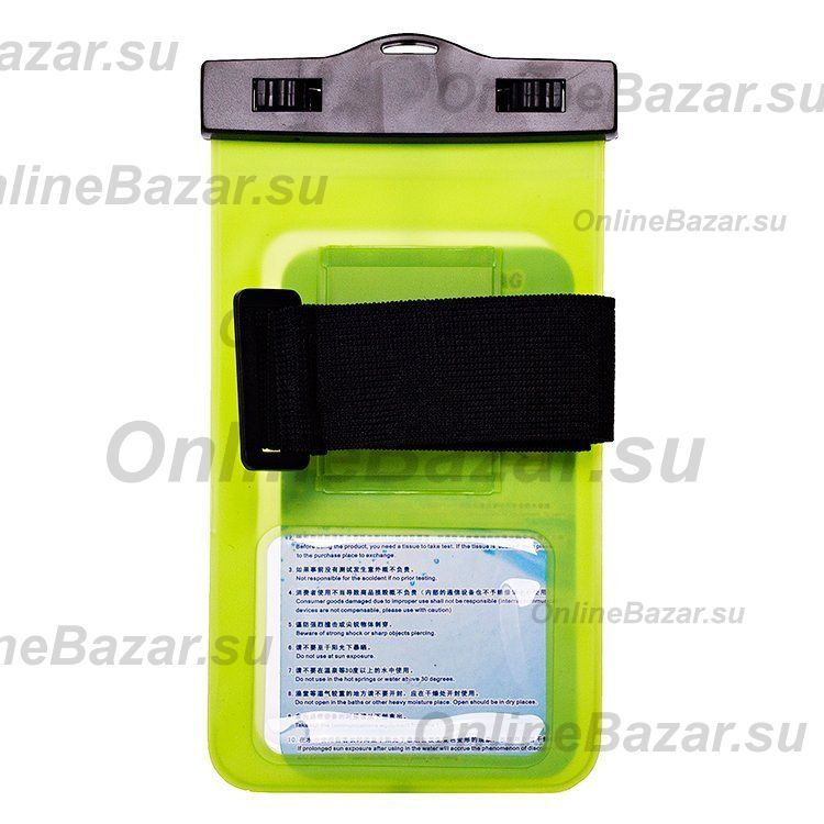 Чехол водонепроницаемый IPX8 (18.7x10.1) <зеленый> ― OnlineBazar.su