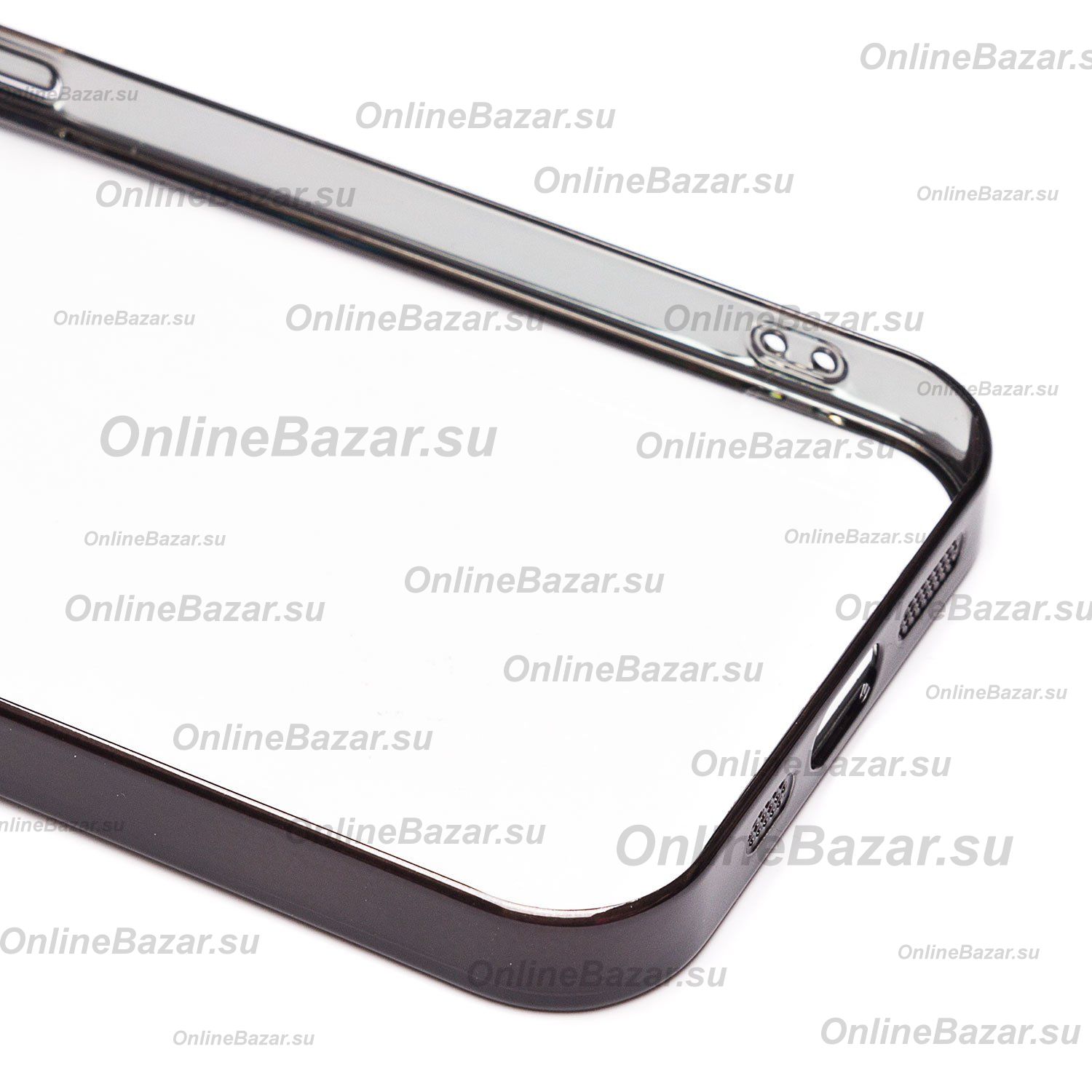 Чехол для Apple iPhone 12 Pro Max пластиковый с закрытой камерой <черный> ― OnlineBazar.su