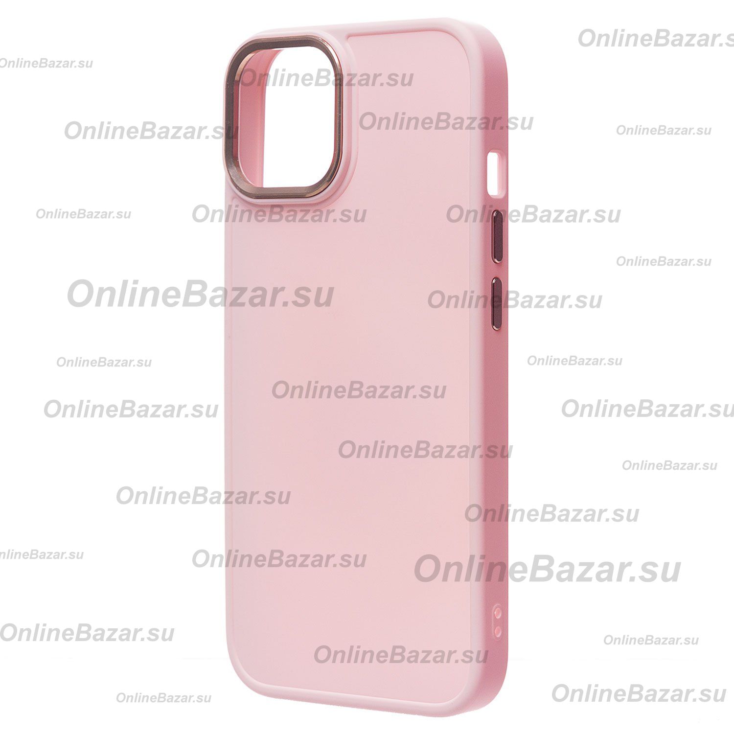 Чехол для Apple iPhone 15 Plus силиконовый матовый №6 <светло-розовый> ― OnlineBazar.su