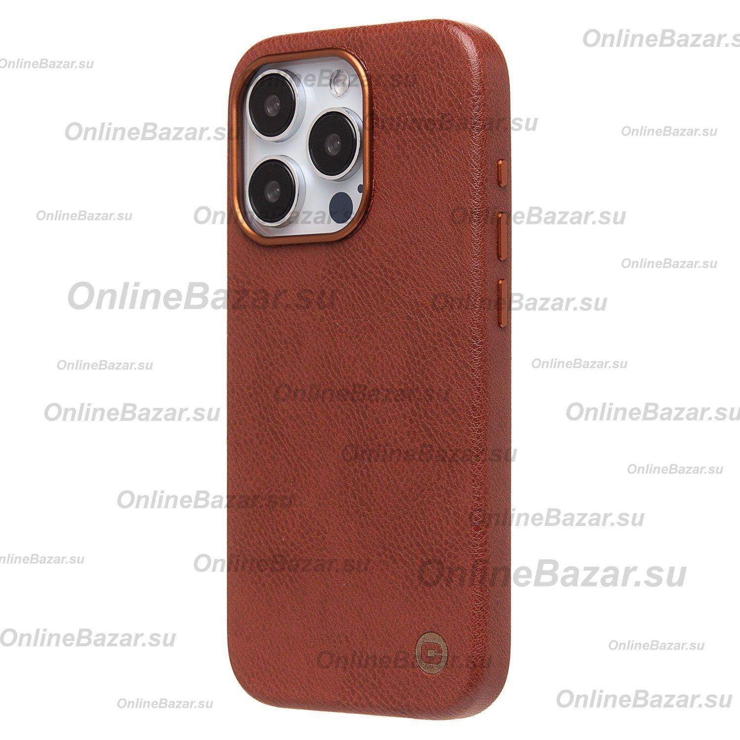 Чехол для Apple iPhone 15 Pro натуральная кожа MagSafe <коричневый> ― OnlineBazar.su