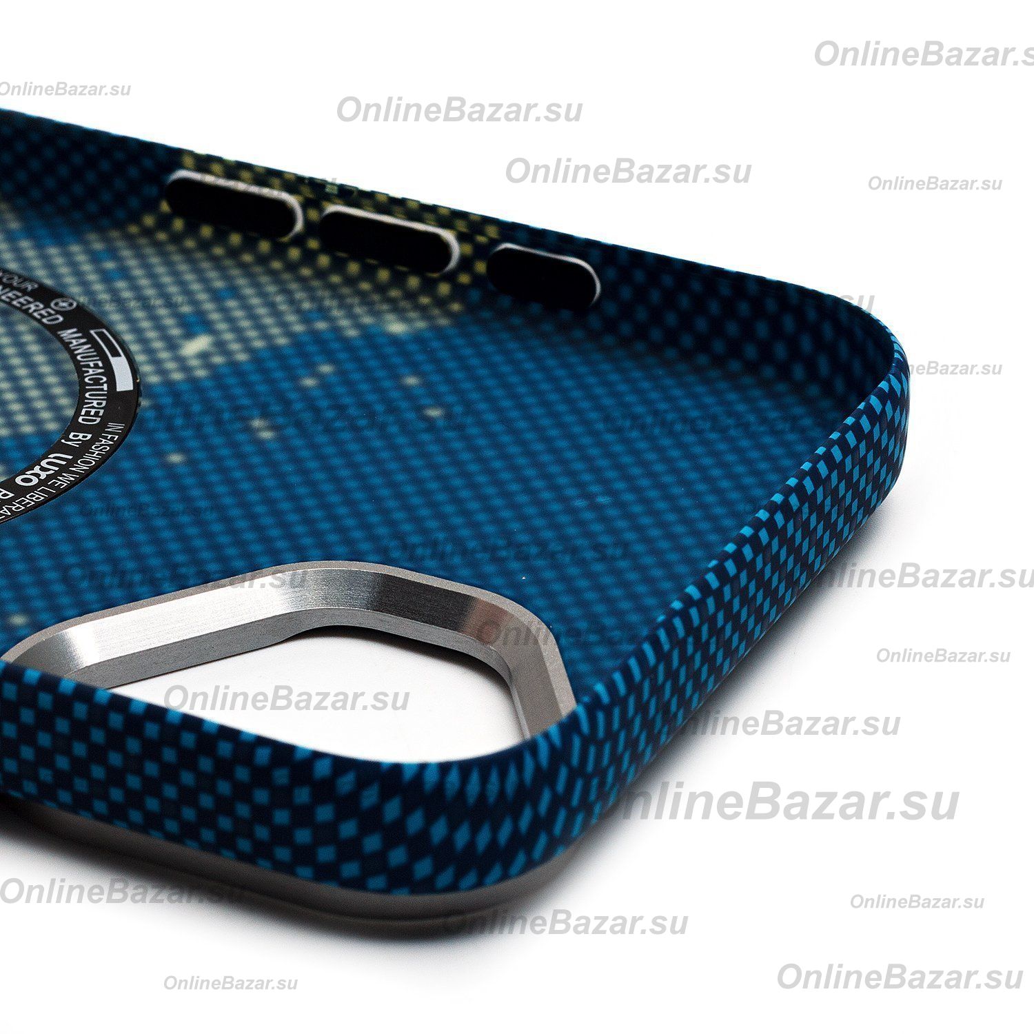 Чехол для Apple iPhone 16 Plus пластиковый Luxo Carbon (рис. 135) ― OnlineBazar.su
