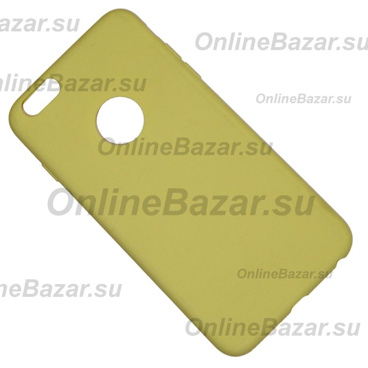 Чехол для Apple iPhone 6 Plus силиконовый матовый №2 <желтый> ― OnlineBazar.su