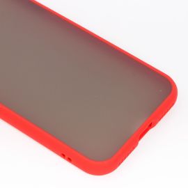 Чехол для Apple iPhone SE 2020 пластиковый с окантовкой <красный>