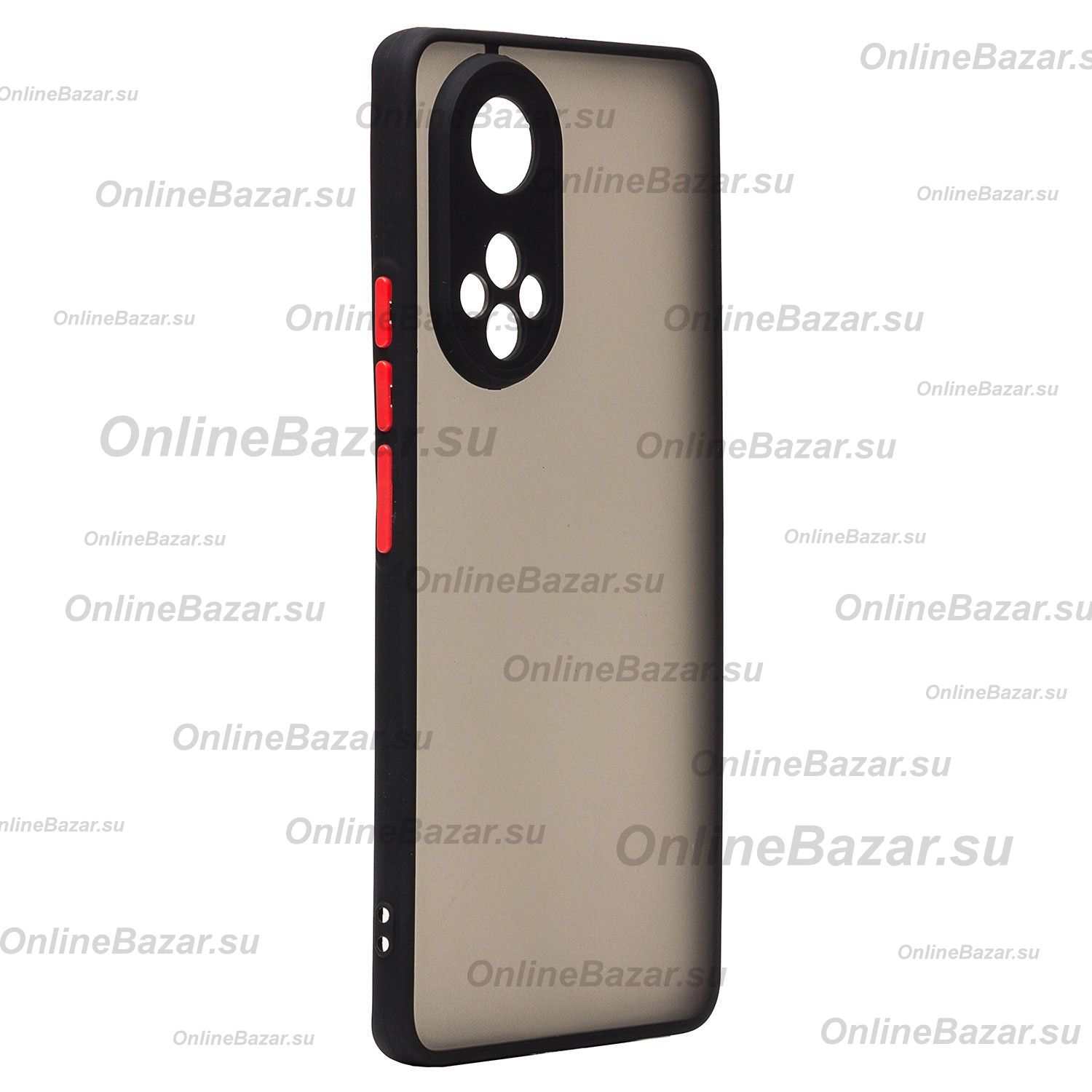 Чехол для Honor 50 (NTH-NX9) пластиковый с окантовкой <черный> ― OnlineBazar.su