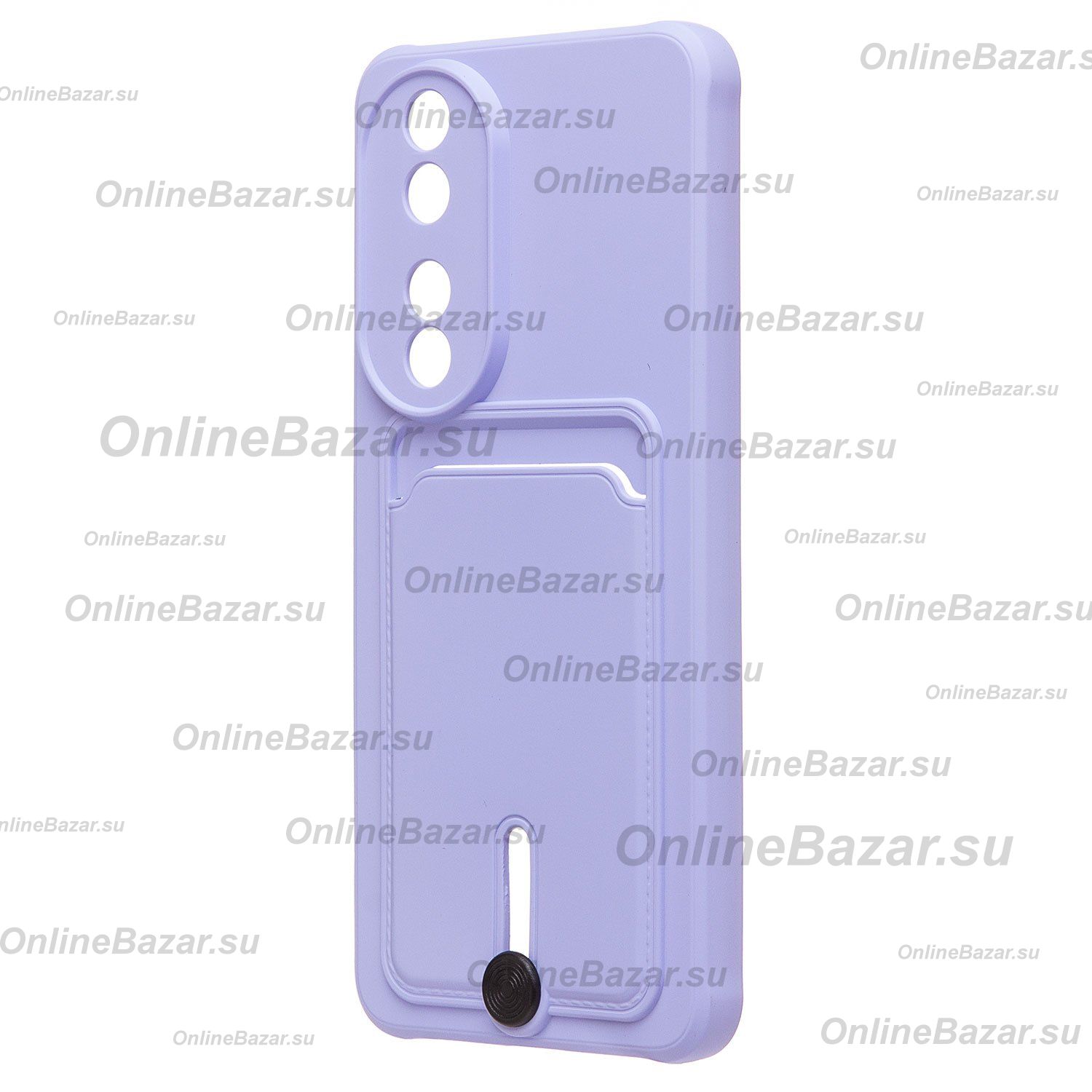 Чехол для Honor 90 (REA-NX9) силиконовый с картхолдером №4 <светло-фиолетовый> ― OnlineBazar.su