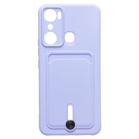 Чехол для Infinix Hot 20i (X665E) силиконовый с картхолдером №4 <светло-фиолетовый> ― OnlineBazar.su