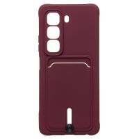 Чехол для Infinix Hot 50 (X6882) силиконовый с картхолдером №4 <бордовый> ― OnlineBazar.su