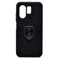 Чехол для Infinix Hot 50i (X6531B) силиконовый противоударный с кольцом <черный> ― OnlineBazar.su