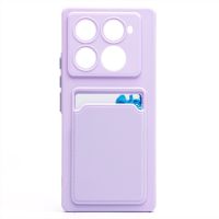 Чехол для Infinix Note 40 Pro+ 5G (X6851B) силиконовый с картхолдером №9 <светло-фиолетовый> ― OnlineBazar.su