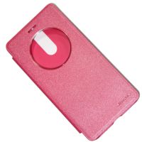 Чехол для Lenovo Vibe K5 Note флип боковой пластик-кожзам с окошком Nillkin Sparkle <розовый> ― OnlineBazar.su