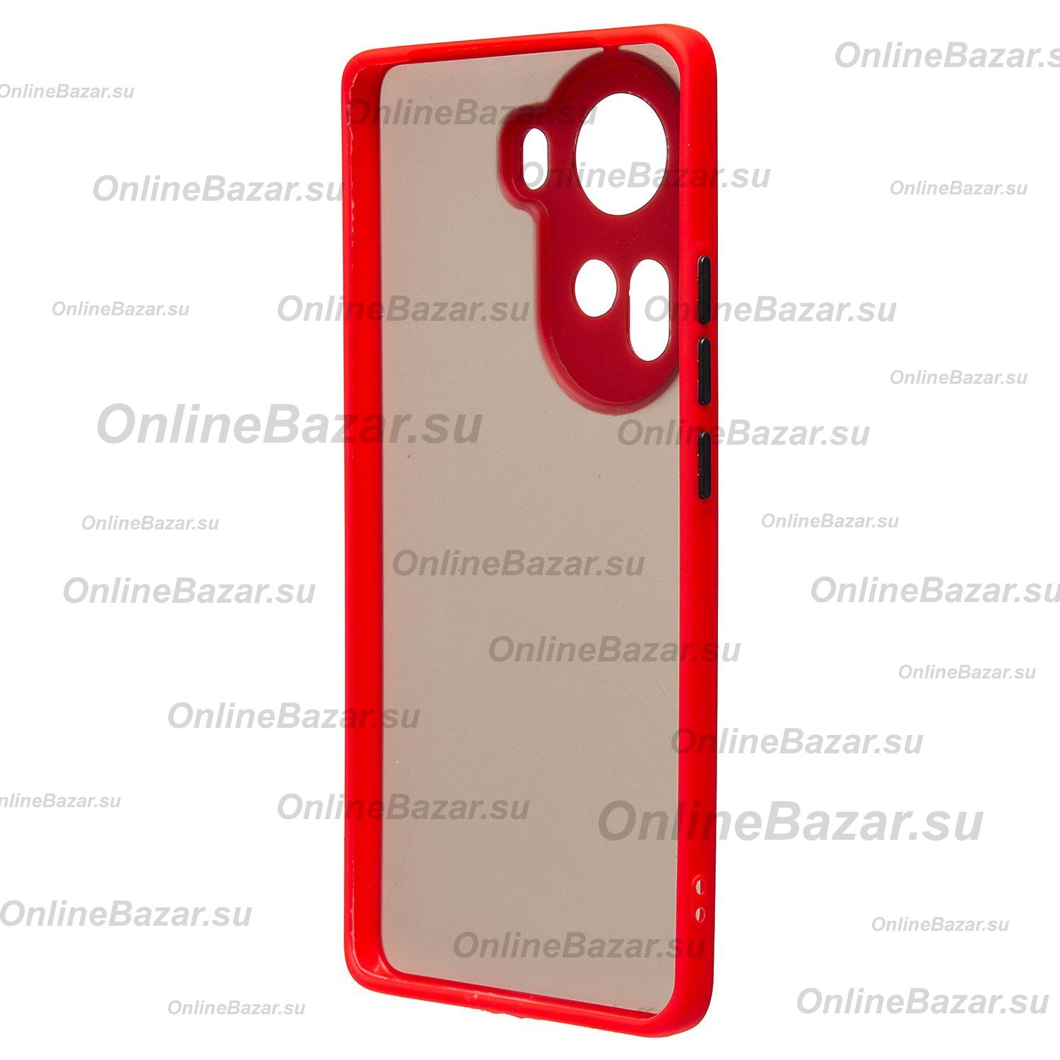 Чехол для Oppo Reno 11 пластиковый с окантовкой <красный> ― OnlineBazar.su