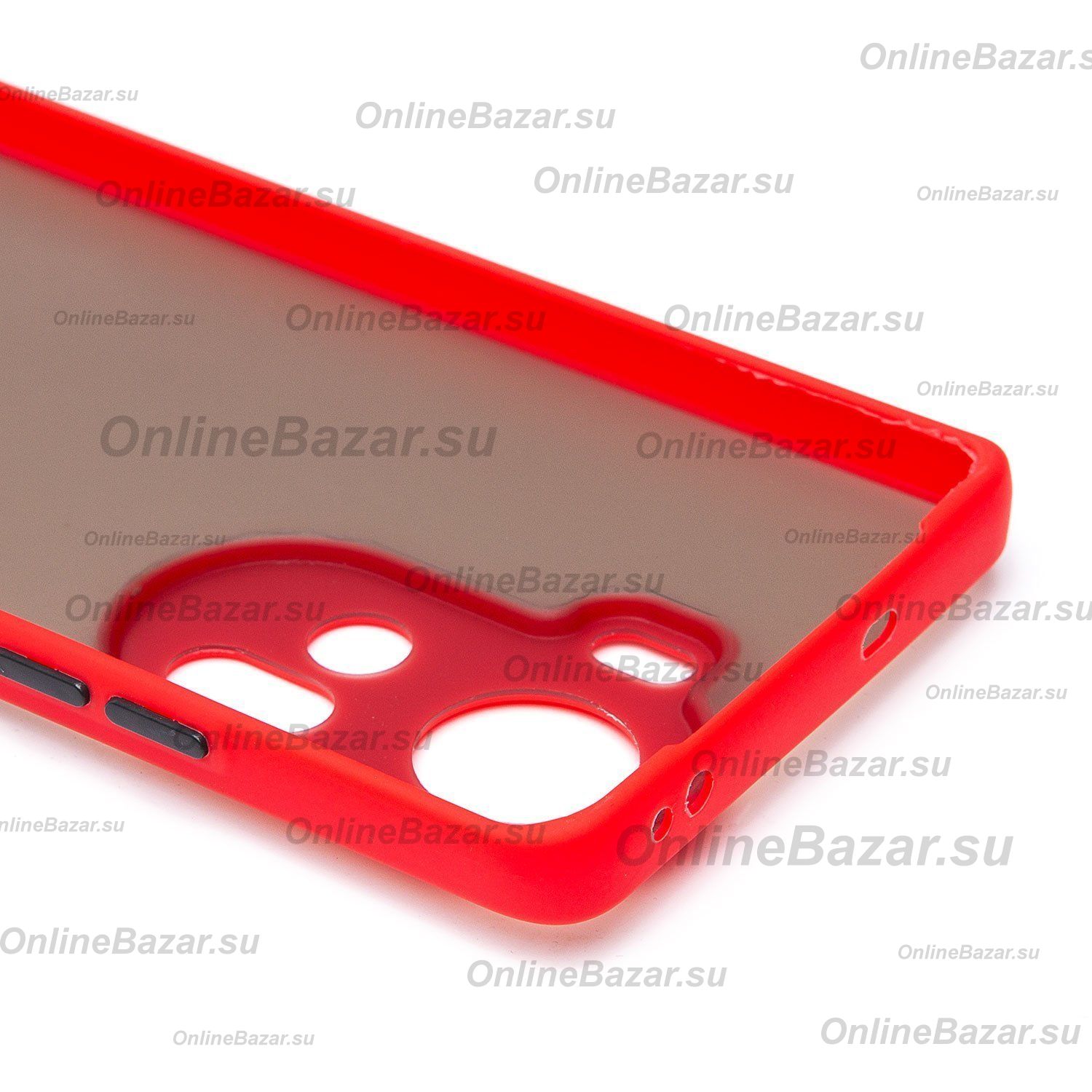 Чехол для Oppo Reno 11 пластиковый с окантовкой <красный> ― OnlineBazar.su