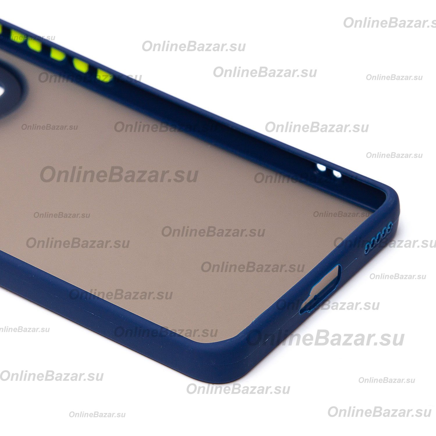 Чехол для Oppo Reno 11 пластиковый с окантовкой <темно-синий> ― OnlineBazar.su