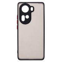 Чехол для Oppo Reno 11 пластиковый с окантовкой <черный> ― OnlineBazar.su