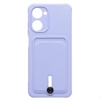 Чехол для Realme 10 силиконовый с картхолдером №4 <светло-фиолетовый> ― OnlineBazar.su