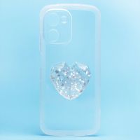 Чехол для Realme 10 Pro 5G силиконовый с попсокетом сердце <прозрачный> ― OnlineBazar.su