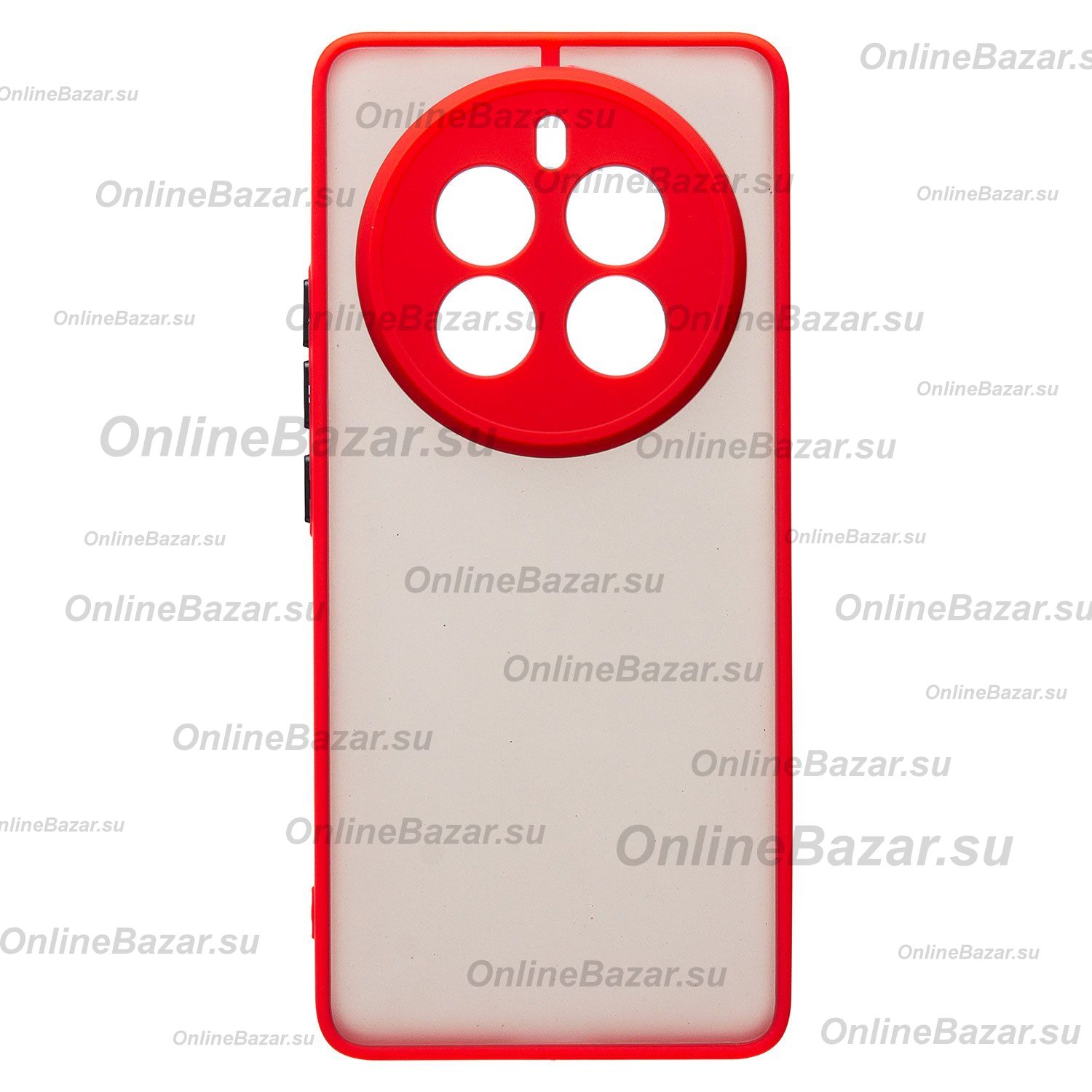 Чехол для Realme 12 Pro+ 5G пластиковый с окантовкой <красный> ― OnlineBazar.su