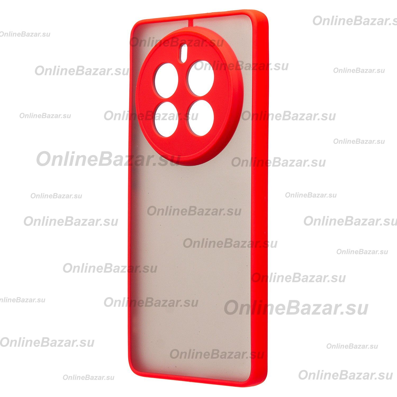 Чехол для Realme 12 Pro+ 5G пластиковый с окантовкой <красный> ― OnlineBazar.su