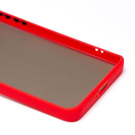 Чехол для Realme 12 Pro+ 5G пластиковый с окантовкой <красный>