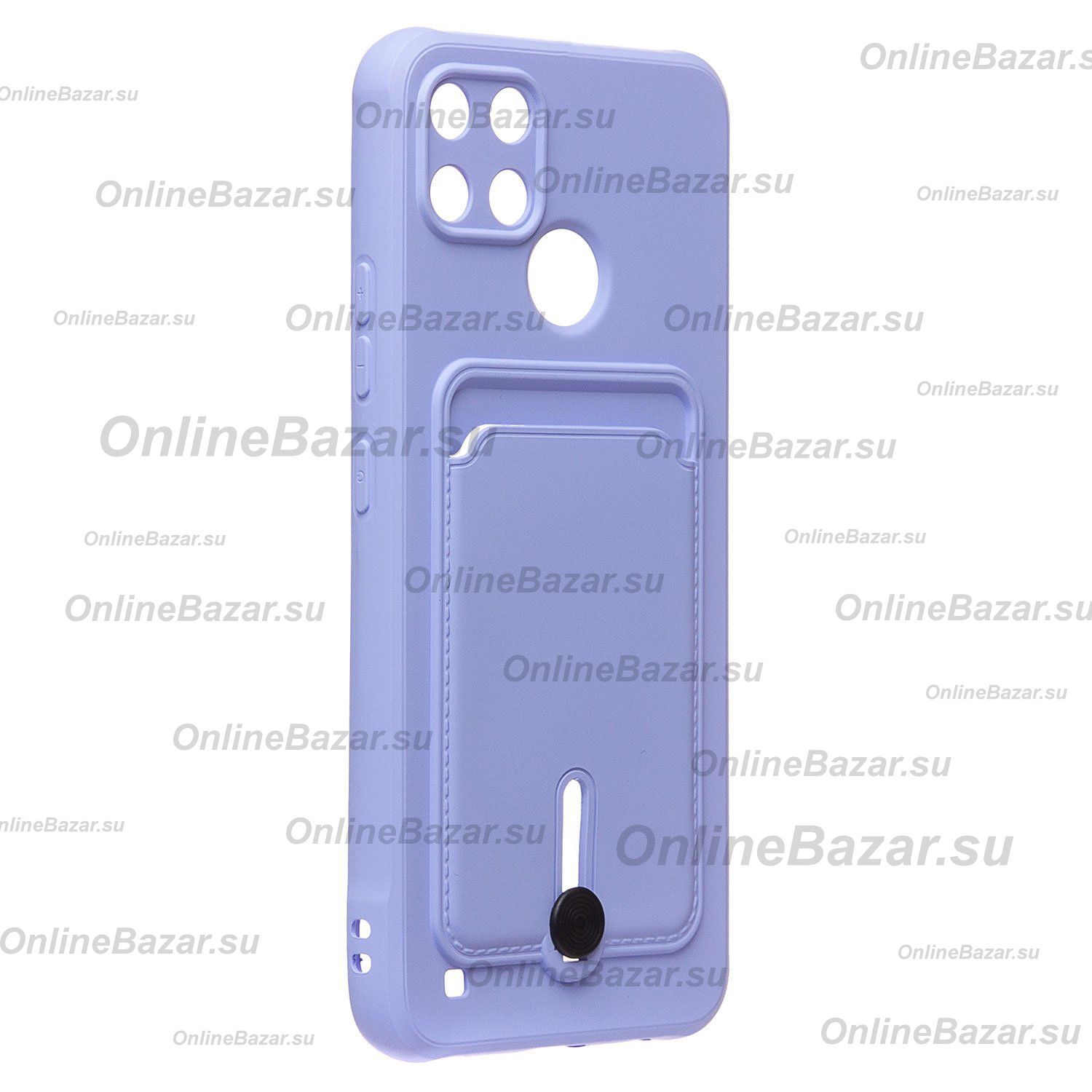 Чехол для Realme RMX3269 силиконовый с картхолдером №4 <фиолетовый> ― OnlineBazar.su