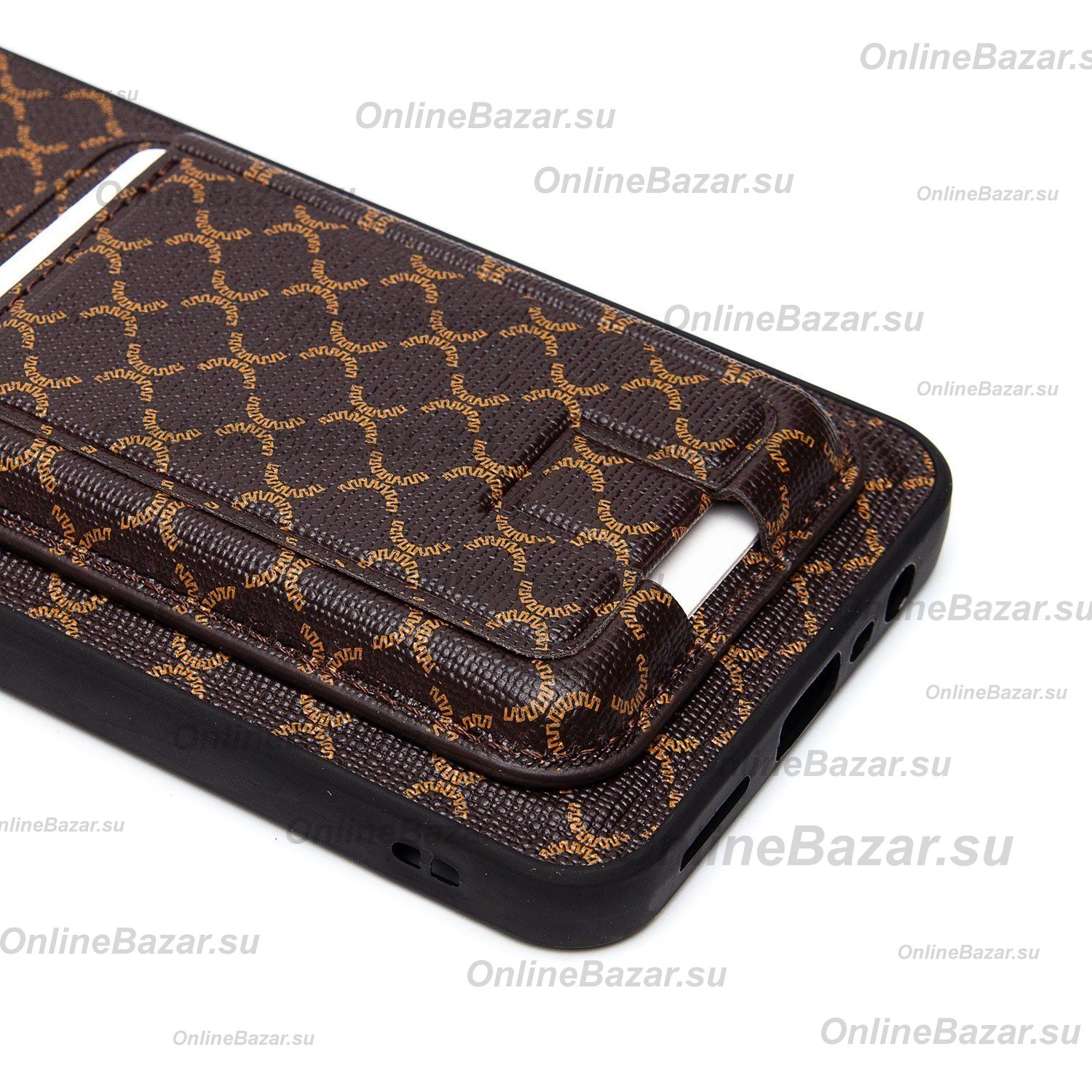 Чехол для Realme RMX3506 силиконовый с картхолдером №8 <коричневый> ― OnlineBazar.su