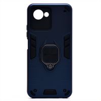 Чехол для Realme RMX3506 силиконовый противоударный с кольцом <синий> ― OnlineBazar.su