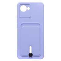 Чехол для Realme RMX3506 силиконовый с картхолдером №4 <фиолетовый> ― OnlineBazar.su