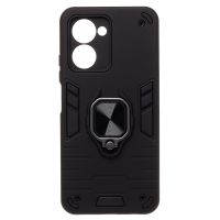 Чехол для Realme C33 силиконовый противоударный с кольцом <черный> ― OnlineBazar.su