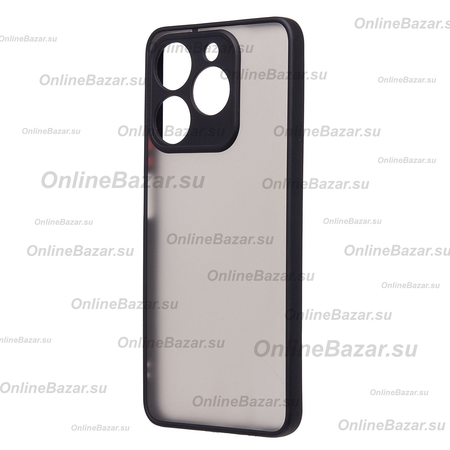 Чехол для Realme C61 пластиковый с окантовкой <черный> ― OnlineBazar.su